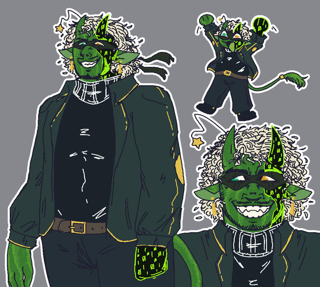 ETOILES REF SHEET, 1 FULL BODY 1 HEAD SHOT