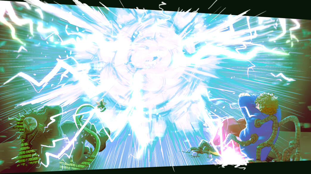 BACKDOOR, 2 FULL BODIES, FULL SHADING, COMPLEX BG
