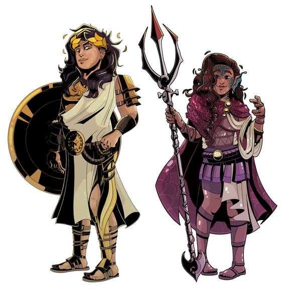 HADES REDRAW (COMMISSION) 2 FULL BODIES, COMPLEX SHADING, FULL COLOUR, STYLE IMITATION